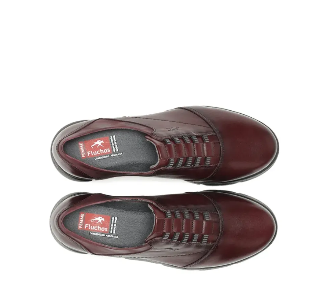 Mujer Fluchos BONA F1357 Zapato Burdeos
