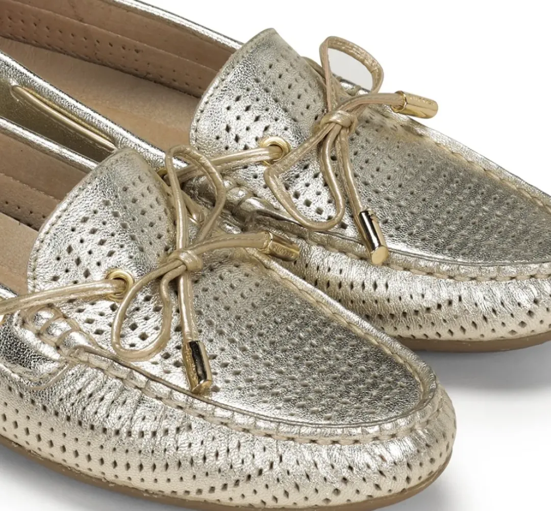 Mujer Fluchos BRUNI F1428 Mocasín Dorado