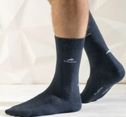 Hombre Fluchos CA0009 Calcetines Largos Rayas y Azul