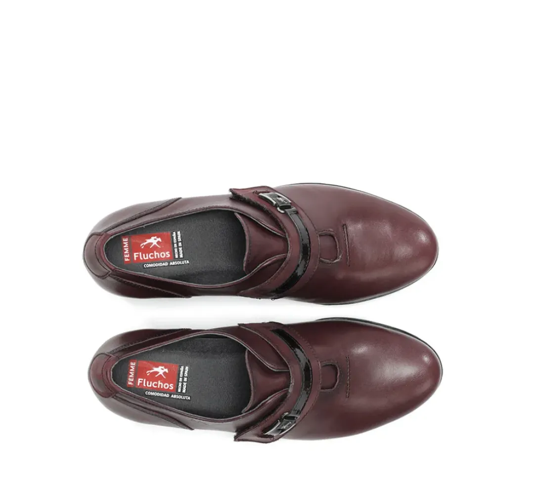 Mujer Fluchos CHARIS F0587 ZapatodeTacón Burdeos