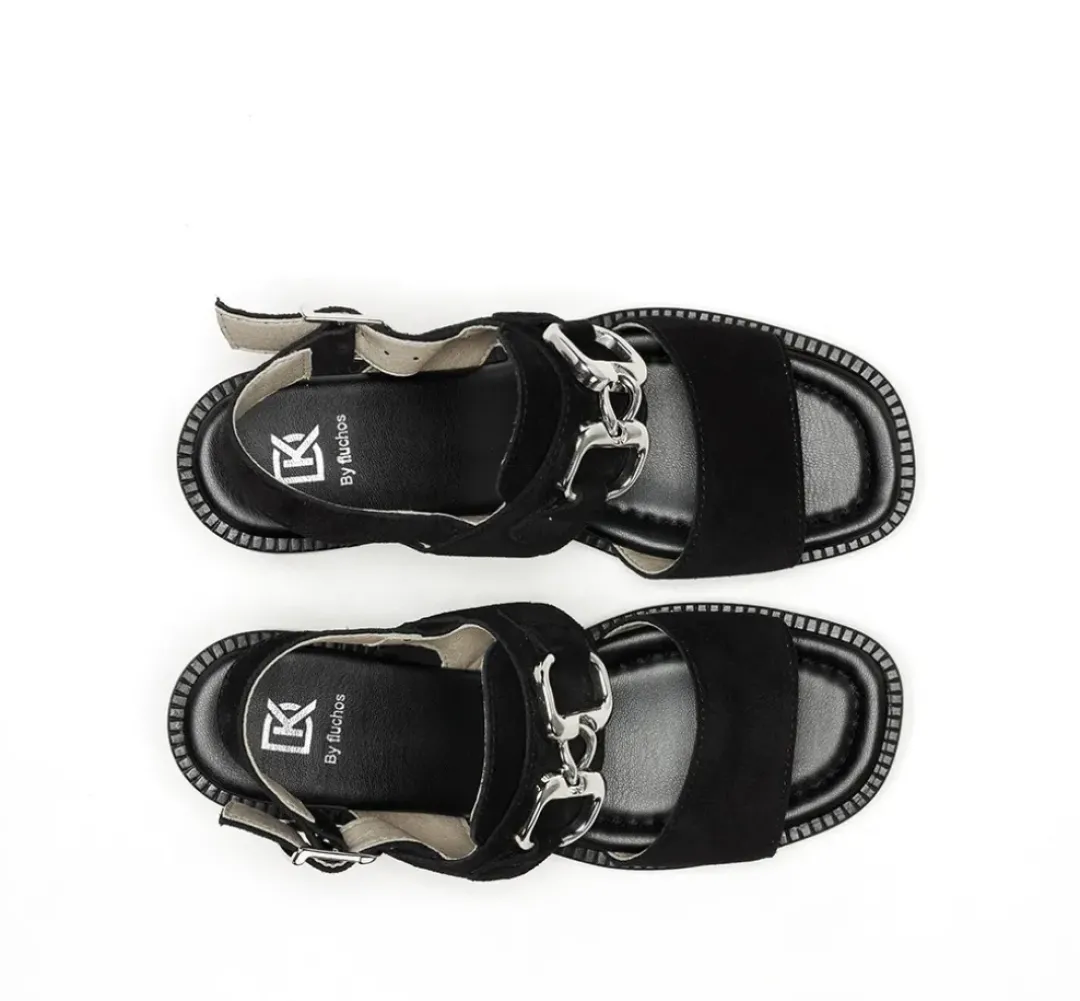 Mujer Fluchos CIRCUS D9065 Sandalia Negra