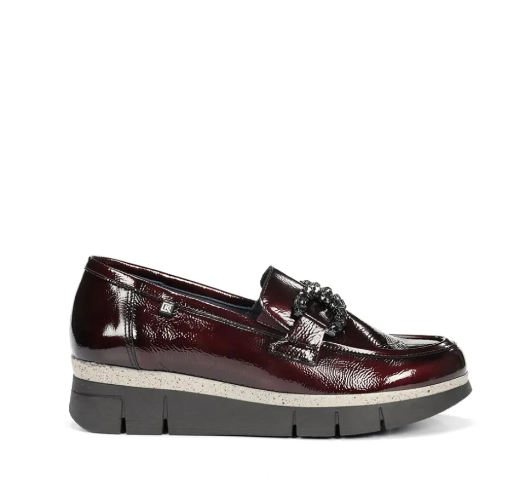 Mujer Fluchos INDIA D9325 Mocasín Burdeos