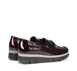 Mujer Fluchos INDIA D9325 Mocasín Burdeos