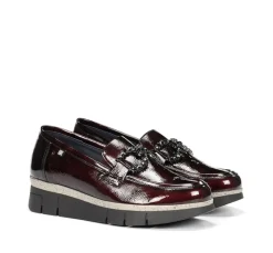 Mujer Fluchos INDIA D9325 Mocasín Burdeos