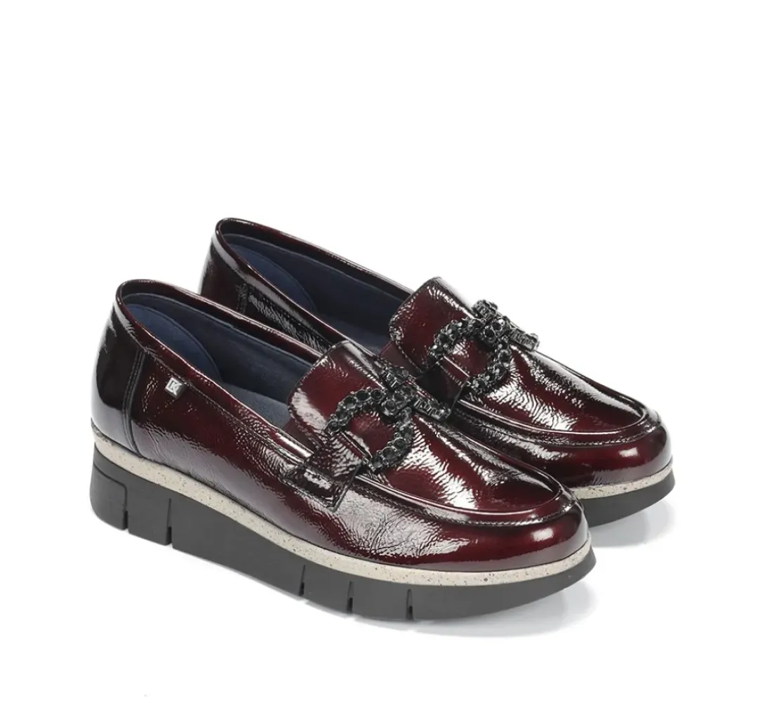 Mujer Fluchos INDIA D9325 Mocasín Burdeos
