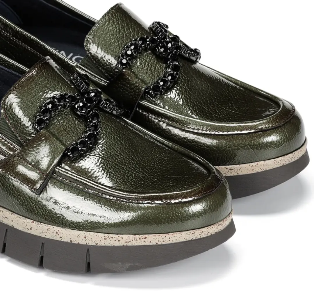 Mujer Fluchos INDIA D9325 Mocasín Verde