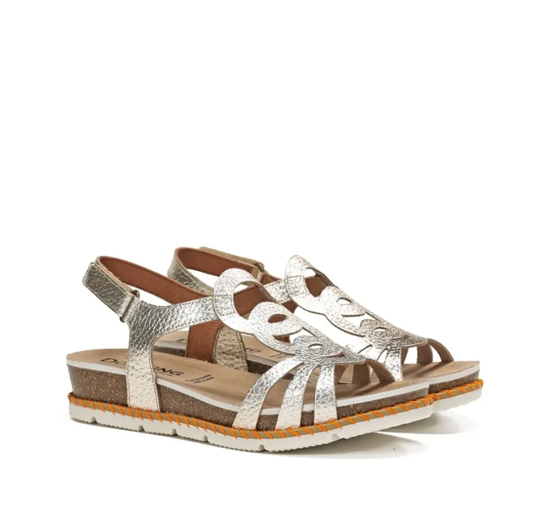 Mujer Fluchos SPORT D9322 Sandalia Dorada