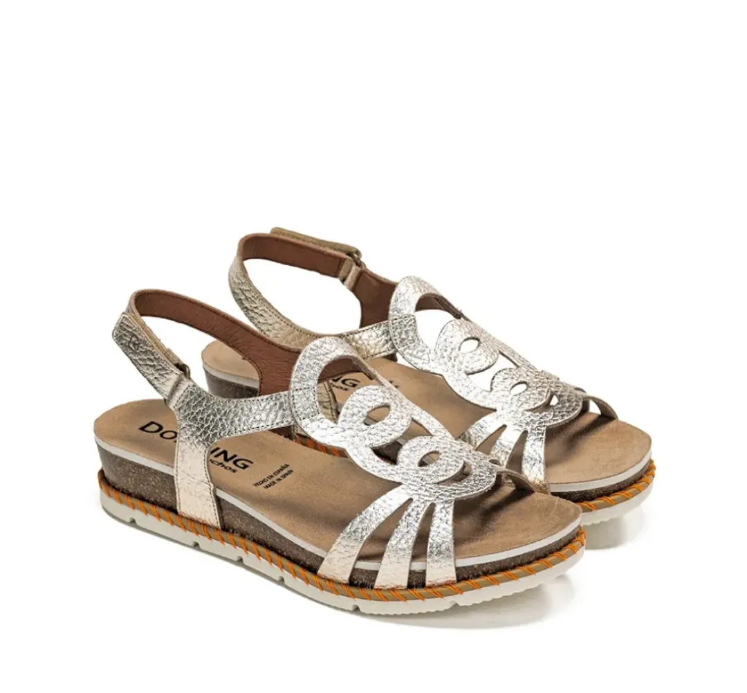 Mujer Fluchos SPORT D9322 Sandalia Dorada