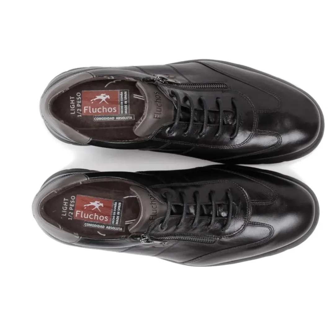 Hombre Fluchos ZETA F0606 Zapato Negro